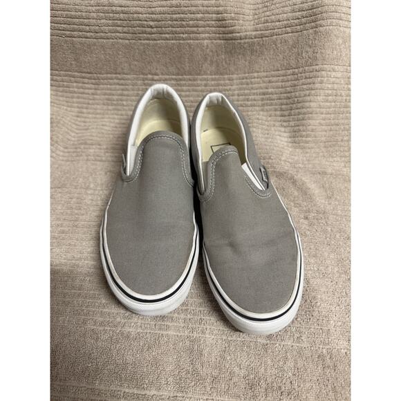 Vans Classic Slip-On Gray Sneakers Shoes Size Mens 6.5 womens 8 - Picture 6 of 7